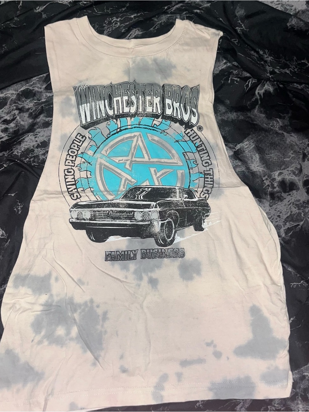 Supernatural Winchester Bros impala muscle tanks set of 3 size small tie dye - Picture 5 of 8